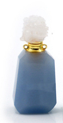 Cross-Border Foreign Trade New Product Supply Natural Crystal Turquoise Amethyst Angel Blue Agate Essential Oil Perfume Bottle Explosion