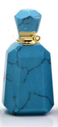 Cross-Border Foreign Trade New Product Supply Natural Crystal Turquoise Amethyst Angel Blue Agate Essential Oil Perfume Bottle Explosion