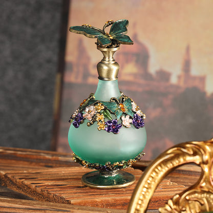 European Style Retro Butterfly Perfume Sub-packed Glass Essential Oil Bottle